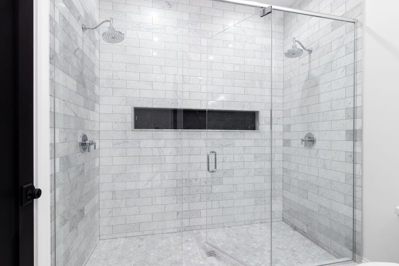 Compact Corner Shower with Sliding Doors